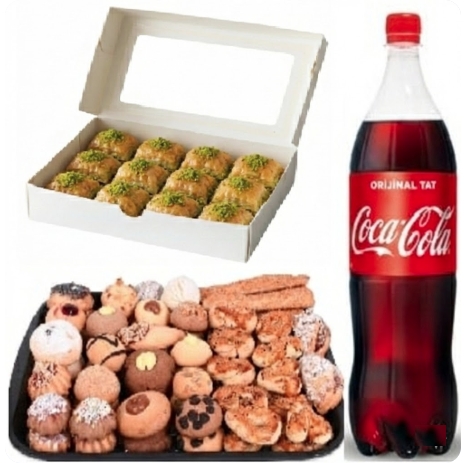 1 kg Fıstıklı Baklava Dahil Kuru Pasta Menüsü