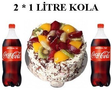 Taze Karışık Meyveli Pasta ve 2x1 Lt Cola Menüsü
